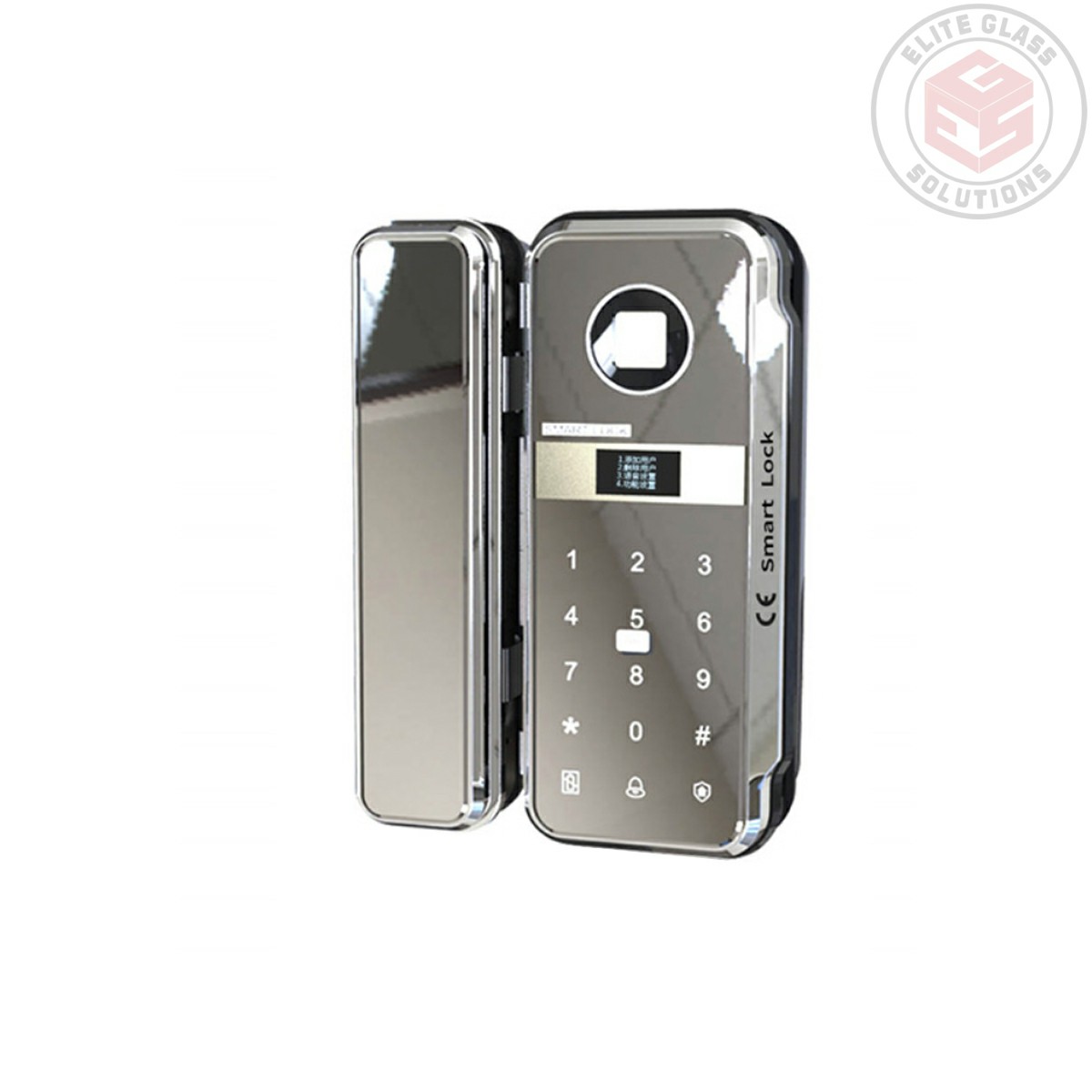 Silver Smart Digital Glass Door Lock